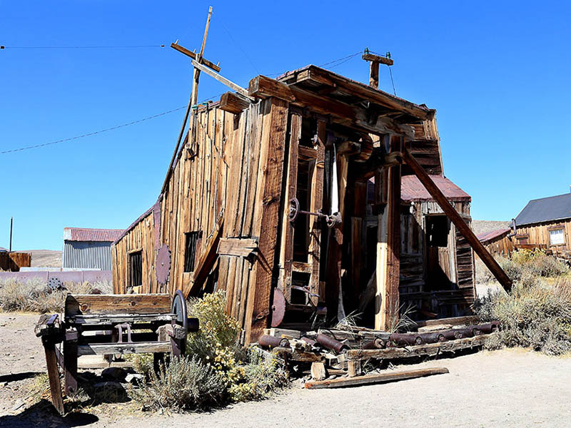 Small sawmill used to cut firewood