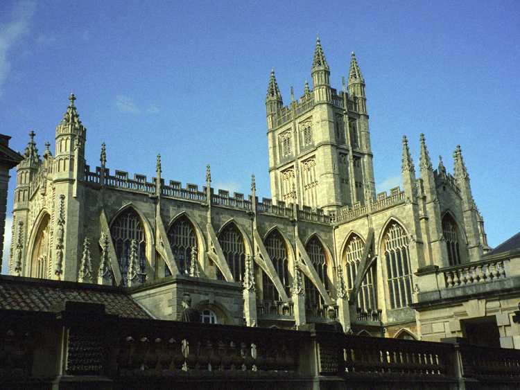 The north side of the Bath Abbey