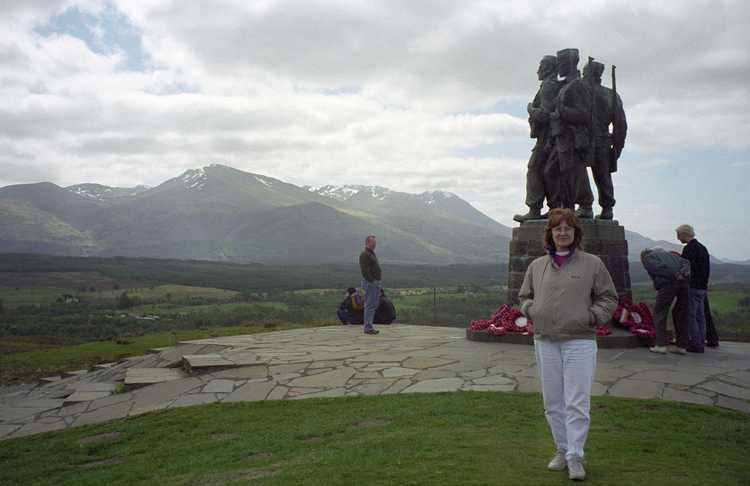 The Commando Memorial  is located approximately 1 mile NW of the Spean Bridge at the junction of the A82 and the B8004."In memory of the officers and men of the commandos who died in the second world war 1939 - 1945. This country was their training ground."