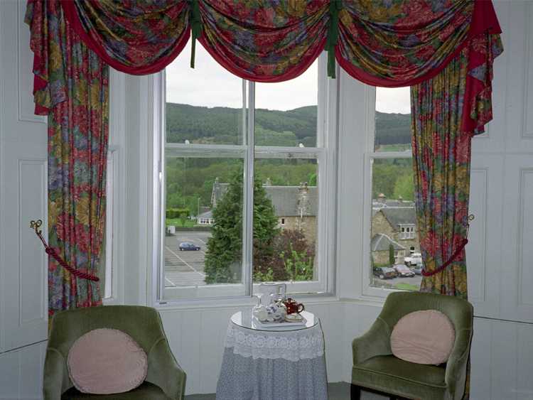 The view from our room at the Craigroyston House in Pillochry, Scotland.