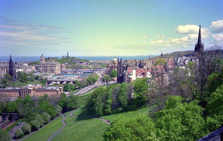 A view of Edinburgh from the Castle