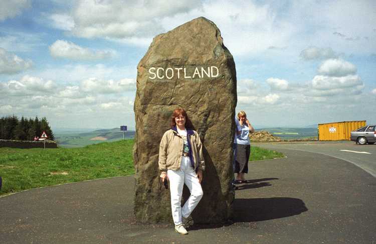 We stopped at the border between Scotland and England.
