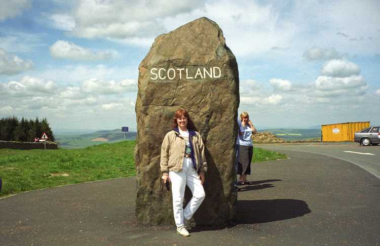 We stopped at the border between Scotland and England.