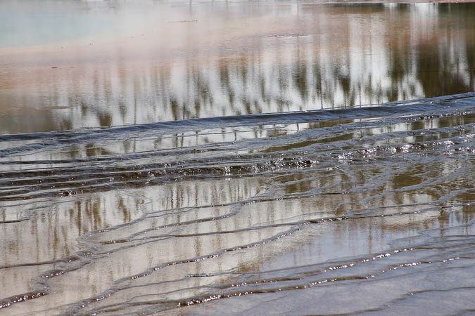 Reflections and patterns in the Midway Geyser Basin [05D_5007.jpg]