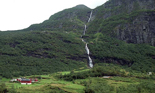 Long waterfall